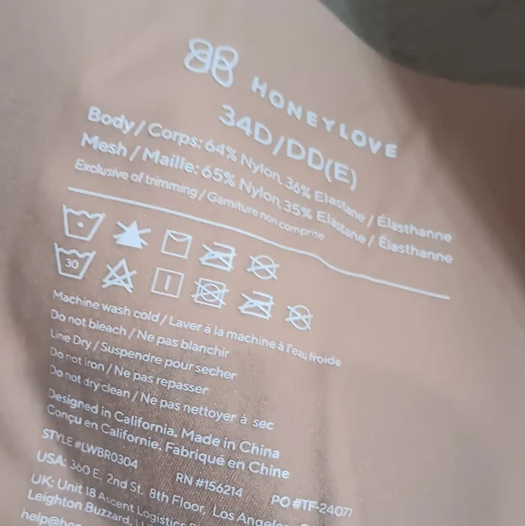 Honeylove Light Pink Seamless Bra - Picture 3 of 3